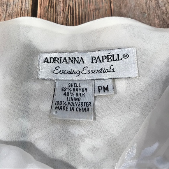 Adrianna Papell Sheer Fluttery Sleeve Top - Picture 3 of 3